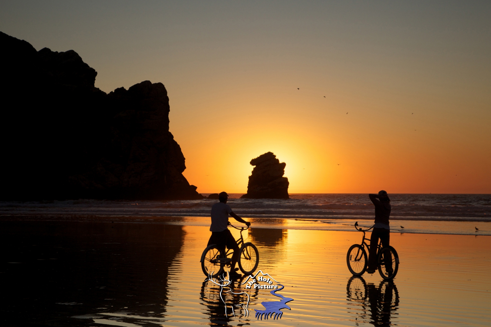 Bicyclers, Morro Bay Sunset